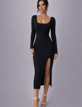 Noémie Square Neck Midi Dress