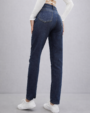 High-Waist Five Button Slim Fit Jeans