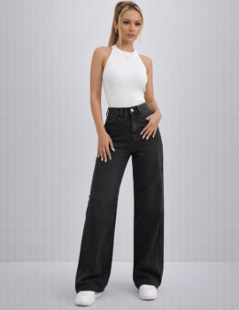 Vintage Patchwork Wide-Leg Jeans