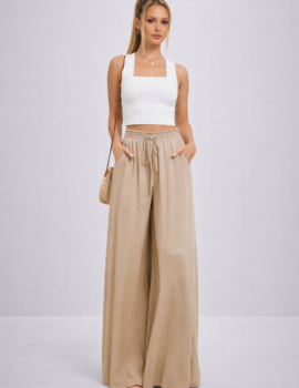 High-Waist Wide Leg Flow Pants