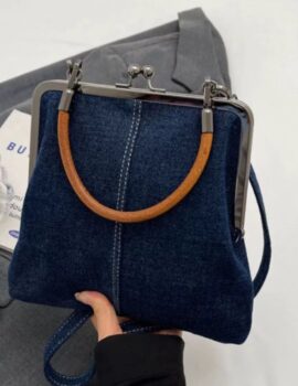 Small handbag women’s handbag handmade denim splicing hand-held crossbody bag single shoulder bag small shoulder bag